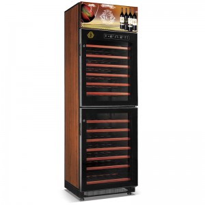 Crown серии высокоэффективный компрессор для вина 2 двери 175W / 360W с непосредственным охлаждением для вина